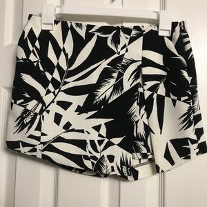 Express Black and White Floral Skort - worn once